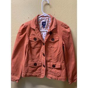 Gap girls orange corduroy jacket sz 2 girls